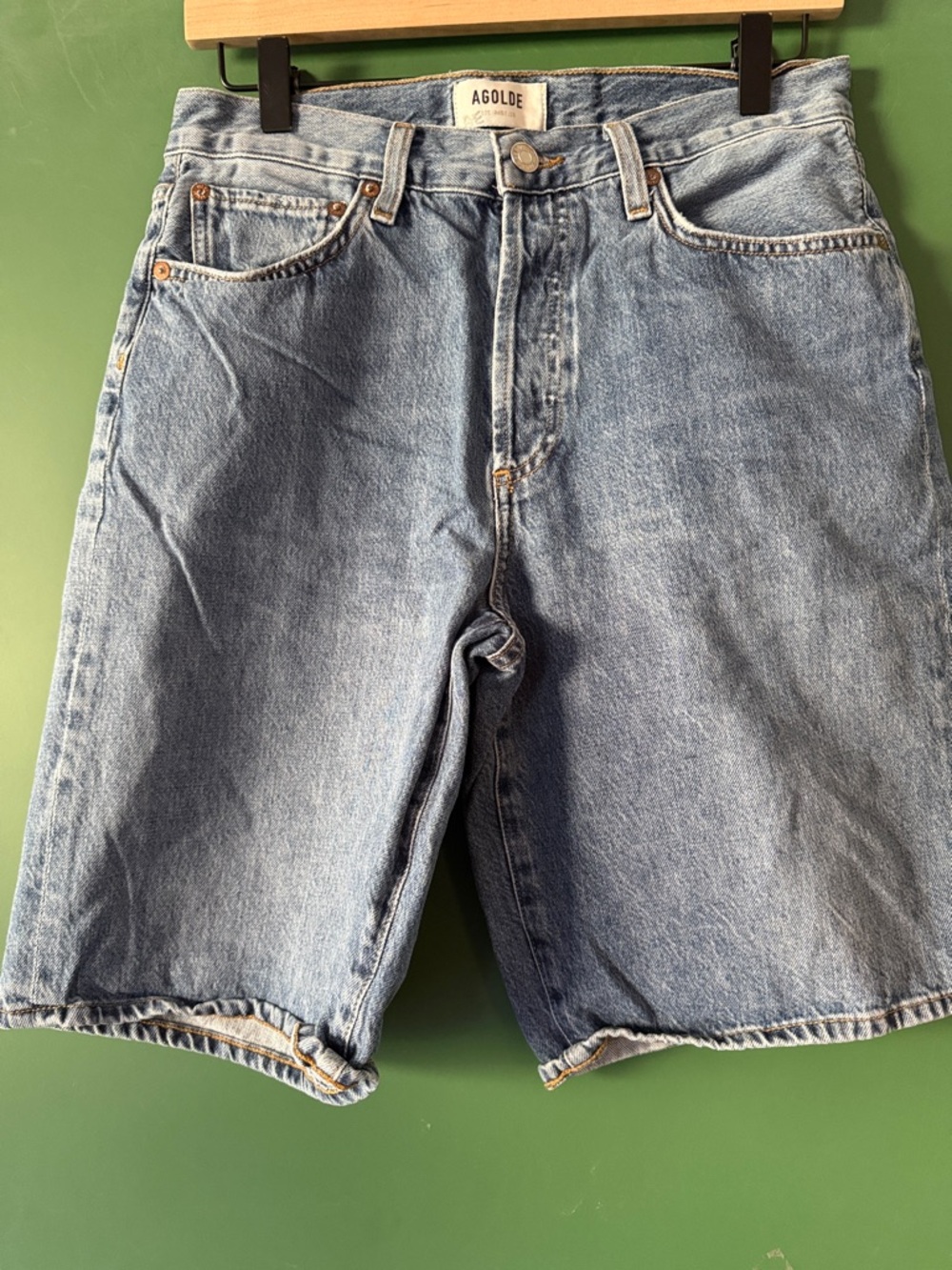 Agolde Low Rise Jorts Womens 26 Denim Shorts Festival Summer Casual